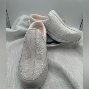 Easy Spirit sneakers Traveltime Mule clog slip on 12W NWOB iridescent, glitter